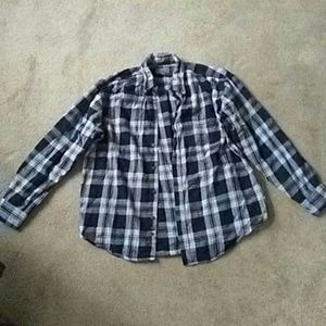Faded Glory black and white flannel